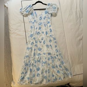 LoveShackFancy floral full length dress size 2